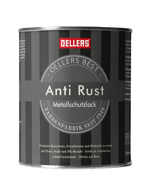 OELLERS Anti-Rust Metallschutzlack | Premium Rostschutz, Grundierung und Decklack | Lack für Eisen,